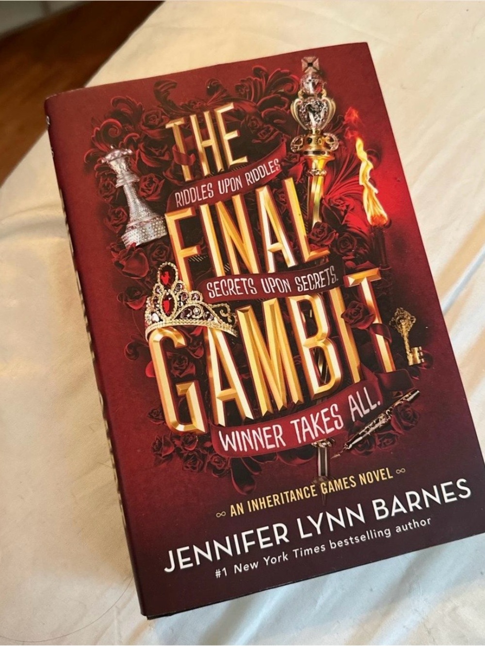 The Final Gambit — Red Hardcover Puzzle Novel by Jennifer Lynn Barnes